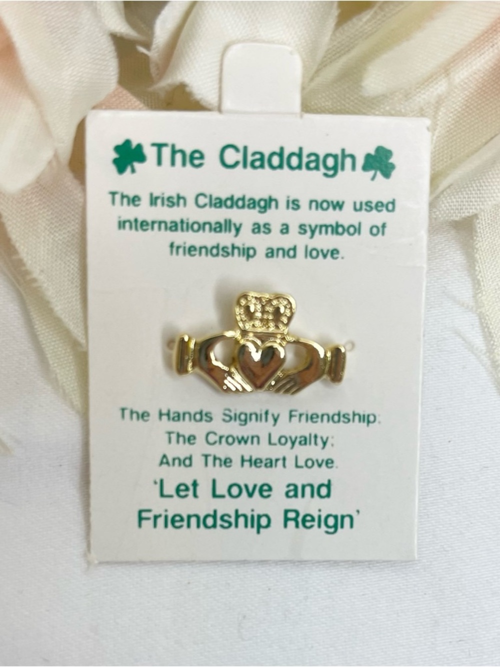 The Claddagh Gold-Tone Heart & Hands Pin